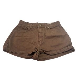 Cotton On High Waist Brown Shorts